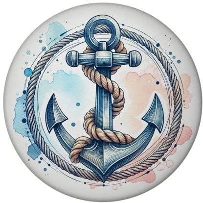 Anker mit Seil Magnet mit Flaschenöffner rund Schiff- und Marineausrüstung Sichere Befestigung Sicherung für Nautik Perfekt zum Segeln