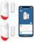 eMylo Türalarm, 120dB Einbruchschutz with Alarm Light, Wifi Alarm Smart App Fernbedienung, Wireless Magnetic Sensor for Home Security, Batterie nicht enthalten, 2 Stück