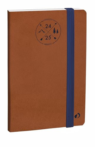 Quo Vadis - Kalender 16 Monate – 2024 – 2025 – Planer 21 SD – Wochenkalender Notizen – mehrsprachig – Everest – Braun – 16 Monate September bis Dezember – 15 x 21 cm – Papier Clairefontaine weiß