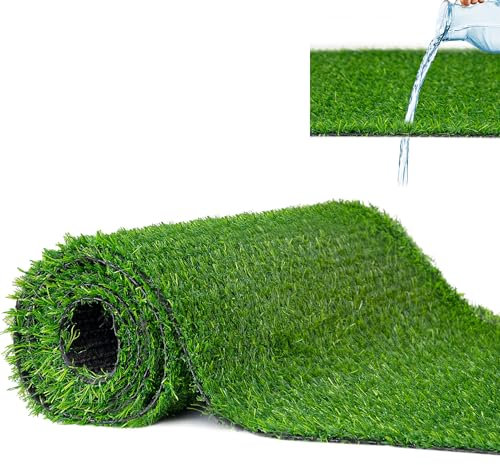 Mazovia Premium Kunstrasen 20 mm für Garten Balkon Terrasse Wintergärten - Outdoor - Wasserdurchlässig UV-beständig Einfach zu reinigen - 300 x 300 cm 3x3m - Grün 20 MM