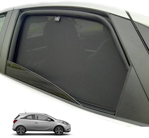 XTRM-CAR Sonnenschutz Blenden für Opel Corsa E (5 Türen) 2014-2019 ideal angepasst, UV-Schutz, Hitzereduktion (Komplettes Set)