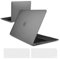 iNeseon Hülle Kompatibel mit 2021 2020 2019 2018 MacBook Air 13 Zoll (A2337 M1 / A2179 / A1932), Schutzhülle Hartschale + Tastaturschutz für MacBook Air 13 Zoll, Matt Grau