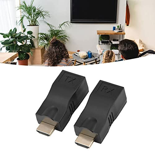 Extension adaptateur hdmi ethernet Convertisseur optimisé pour la Transmission du Signal, Extension vers RJ45 sans Perte et sans Délai, avec Circuit de HDMI-Kabel