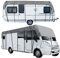 MRWiZMS Bache Caravane, Bache de Protection Camping Car, Tissu Non tissé Gris de Haute qualité, à l'eau et à la poussière, Housse Universelle pour Caravane (L700 x W300cm(L275 x W118in))