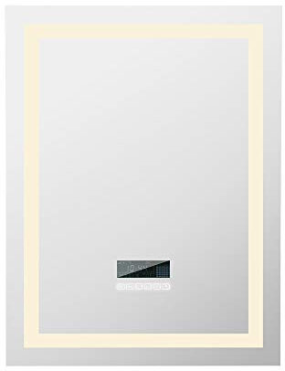 Miroirs cosmétiques muraux Miroir Lumineux à Mural Miroir de Salle de Bain Miroir Lumineux Intelligent avec Haut-Parleur Bluetooth (80 * 60 cm-Bluetooth)