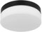 GLOBO LED Deckenleuchte Glas weiß Außenlampe Balkonleuchte schwarz Deckenlampe Außen, 9W 810lm warmweiß, DxH 18,4x6,5 cm