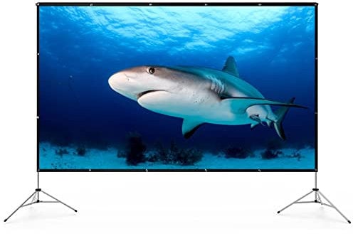 4K HD Projector Screen - 150-inch Manual Roll-Up Projection Screen, Portable Projector Screen | Lightweight Display Screen for Home Theater, Offices, Education, Easy to Carry Display Appliance
