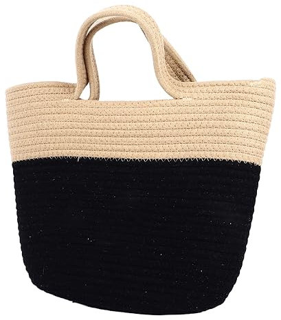 Sac de Plage en Paille tressé, élégant, Poignée Souple, Grande capacité pour la Plage, Le Shopping, Les Voyages