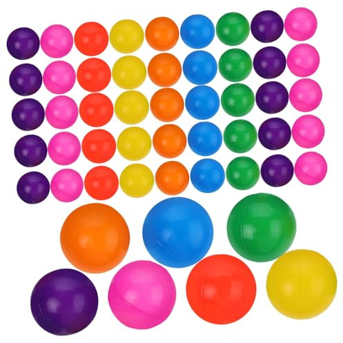 MUSISALY 50 Stück -bobo-Ball Bälle Für Bällebad Spielplatz-Pool- Wiederverwendbarer Spielball Runde Meeresbälle Bunte Bällebad-bälle Stern Ball Bunte Ozeanbälle Plastik