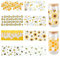 SOFPLATE 8 Stück 8 Stile Glasbecher Aufkleber UV DTF Becherverpackungen Transparenter Kunststoff Gelbe Tiere Bienen Honigwabenmuster Wasserdichte Aufkleber Für Becher Holzdekorationen DIY Bastelarbeit