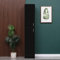 Badezimmerschrank schwarz Hochglanz Hochglanz Schmaler Schrank mit Regalen und Tür Home Office Bücherregal
