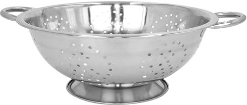 Stainless Steel Colander 21.5cm (8.5) - Freestanding with Round Base, Wide Twin Round Handles, Dishwasher Safe, Vegetables, Fruits, Kitchen Accessories, Pasta Filter