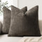 ZWJD Kissenbezug 60x60 2er Set Chenille Kissenbezüge Sofakissen Kissenhüllen Rustikales Grau Dekokissen Weiche Sofakissenbezug für Couch, Bett und Wohnzimmer Heimdekoration Luxus Zierkissenbezüge