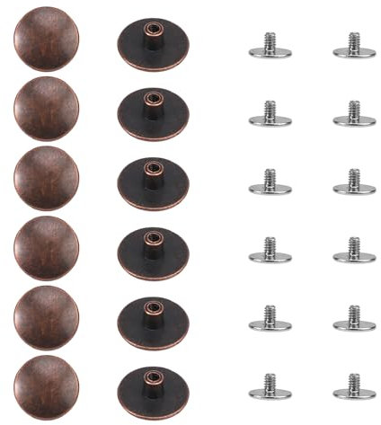 24pcs Rivets de Rechange pour Birkenstock Sabots, Bouton de Rechange pour Sabots en Métal pour Femmes et Hommes(Marron Rougeâtre)