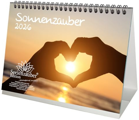 Sonnenzauber DIN A5 Tischkalender für 2026 Sonne - Seelenzauber