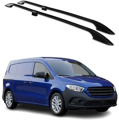 OMAC Dachreling für Mercedes Citan 2021-2026 L2 2X Schwarz Alu | 4-teilig verpackt, Relingträger, fahrzeugspezifisch