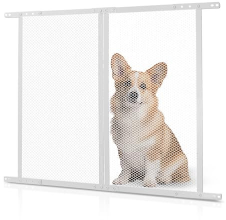 VEVOR Protector de Puerta para Caravana, Rejilla de 660,4 x 609,6 x 10 mm, Malla Transpirable Reforzada Protección de Entrada para Caravanas de Aleación de Aluminio para Mascotas, Color Blanco