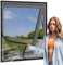 Fenster Mückengitter Dachfenster 80x140cm Schwarz Fliegengitter Dachfenster Fliegengitter Dachfenster Kippfenster Fliegengitter Insektenschutz