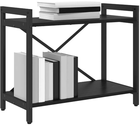 vidaXL Bücherregal 60 x 30 x 50 cm Holzwerkstoff Schwarz Eichen-Optik