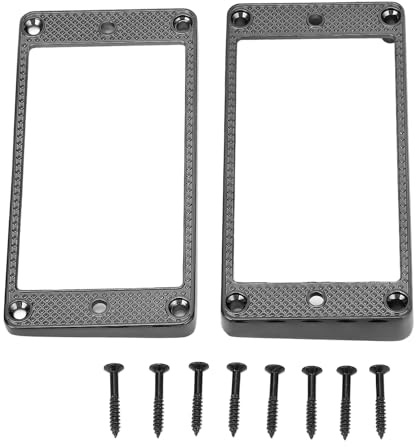 LjwZekyrnt 2pcs Humbucker Pickup Ring Metall Montage Rahmen Flatboden Ersatz für LP E -Gitarre