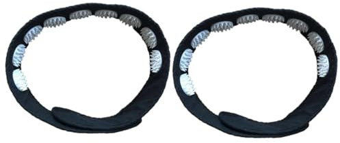 Akupressur Stirnband 2 Stück Kopfband zur Schmerzlinderung Schwarz | Abs, Baumwollstoff und Schwamm, Hands Free Nutzung für Entspannung zu Hause, Yoga und Ruhe