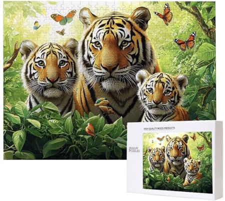 Jigsaw Puzzles for Adults 6000 Piece, Puzzle Educational Games, Challenging Puzzle Game for The Whole for Women, Gifts for Men, DIY Craft Puzzles for Home Decoration Gifts, Theme: Jungle Tiger C-107