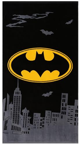 sarcia.eu Batman Strandtuch 70x140 cm, Baumwolle, Oeko-TEX (L)