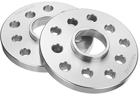 Radnabendichtungen, 2 Stück, 15 mm Spurverbreiterungen, 5x100/5x112, 57,1 mm, Aluminiumlegierung, für Audi A3 A4 S4 A6 S6 A8 S8 Tt (2 Stück)