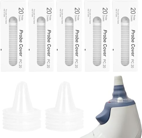 100 Stück Brau Fieberthermometer Schutzkappen, Fieberthermometer Ohr Schutzhüll für alle Brau Modelle Ohrthermometer und andere Arten von digitalen Thermometern