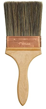 ProDec 4 inch Pure Bristle Trade Professional Wall Brush for Fast Painting with Emulsion Paints on Walls and Ceilings and as a Splash Brush for Plastering, 4 100mm