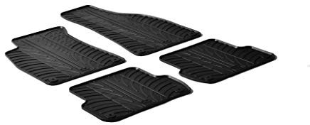 Gledring Satz Gummimatten kompatibel mit Audi A4 8E 2001-2008 / Seat Exeo (T Profil 4-teilig + Montage-clips)