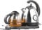 Rosenstein & Söhne Teekanne elektrisch: Edelstahl-Wasserkocher WSK-300.set mit Teekanne (Teebereiter, Teestation mit Wasserkocher, Warmhalteplatte)