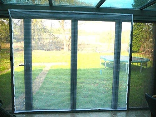 Flyscreen Queen Wide Span Magnetic 244 x 210 Patio Bi Fold Door White
