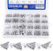 880Pcs M2 M3 M4 Lot de vis à tête hexagonale en acier inoxydable et rondelles de rangement avec clé plate