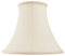 National Lighting Decorative Table Lampshade - 14-Inch Tapered Round Bell Light Shade in Cream Fabric - Compatible with 60W E27/B22 GLS Incandescent or LED (Not Included)