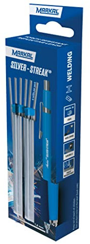 MARKAL 22221 Retail Pack Silver-Streak Druckbleistift + 2 Packungen mit runden Minen