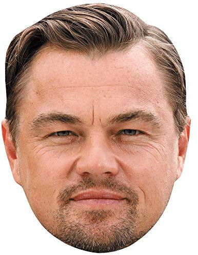 Leonardo Dicaprio (Beard) Celebrity Mask, Flat Card Face, Fancy Dress Mask