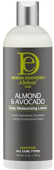 Design Essentials Almond & Avocado Daily Hair Moisturizing Lotion with Jojoba & Olive Oil, 12 Ounce