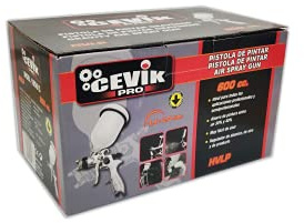 Cevik PRO - CA-1856/3-1.4 Pistola de Pintura Profesional 1.4mm - Acabado Fino y Preciso - Depósito 600cc - Boquilla Gravedad - Uso Profesional con Compresor