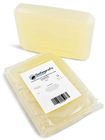 Seifenprofis - 1kg Seife Kolloidales Silber - 40 PPM (SLS-Frei) Glycerinseife, Rohseife, Seifenbasis zum Seifengießen 100% Vegan, Transparent