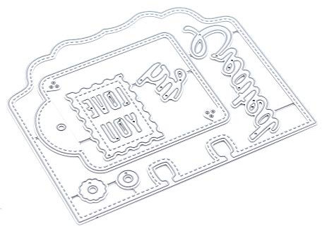 KSCRAFT Eleganter Rahmen Memory Dex Metall Stanzformen Schablonen für DIY Scrapbooking Fotoalbum dekorative Prägung DIY Papierkarten