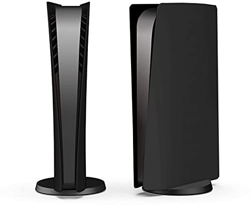 PS5 Console Replacement Shell, Megadream Hard ABS Shockproof Anti-Scratch Dustproof Case Cover Replace Faceplate Compatible with PlayStation 5 Digital Edition (Black)