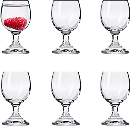 Barski Schnapsglas – Schnapsglas – Stielgläser – Set mit 6 Gläsern – Kristallglas – 40 ml – Verwenden Sie es für – Likör – Whisky – Wodka – Likör – sehr langlebig
