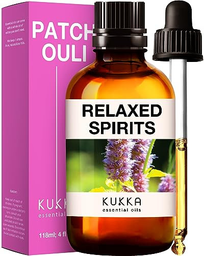 Kukka Patchouli Essential Oil for Skin & Diffuser - 118ml - 100% Pure Natural Patchouli Oil, Captivating Scent for Body Perfumes, Aromatherapy & Soap Making Scent DIY
