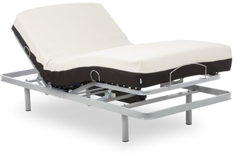Geriafy - Pack Cama Articulada Eléctrica 80x190 cm | Colchón Ortopédico Viscoelástico 20 cm | Mando inalámbrico