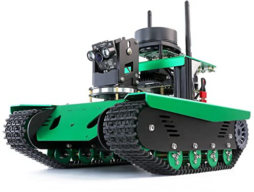 Yahboom AI Robot with Raspberry Pi 4B 8G ROS Tank Kit Transbot with Somatosensory Depth Camera 3D Scanner ROS Robotics Coding 2D 3D Mapping Navigation Electronics Building Kit for Adult