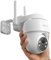 COOAU 2k Camara Vigilancia WiFi Exterior Solar con Batería Recargable, Camara Vigilancia Domicilio WiFi PTZ con Visión Nocturna en Color, Detección de Movimiento PIR, Sirena, IP66 Blanco