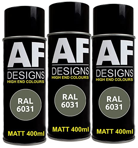 Alex Flittner Designs Nato Oliv - 3 bombolette spray, 400 ml, RAL 6031, colore verde bronzo