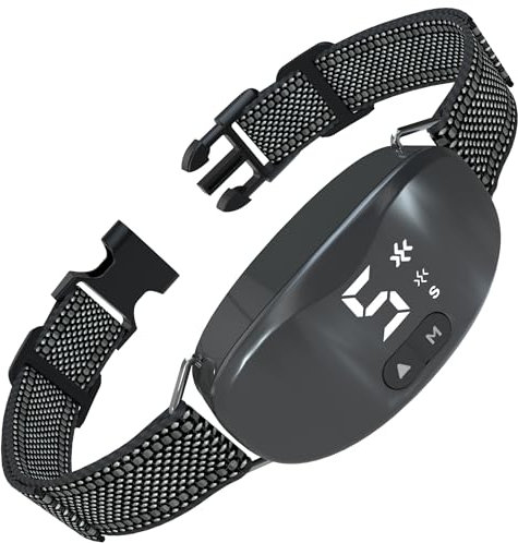 Beoankit Collier Anti Aboiement-Conformes à La Nouvelle Loi 2024-Collier Vibrant,sans Choc Statique avec 8 Niveaux de Sensibilité Réglables,8 Niveaux et 3 Mode Sonore,Vibration et Forte Vibration