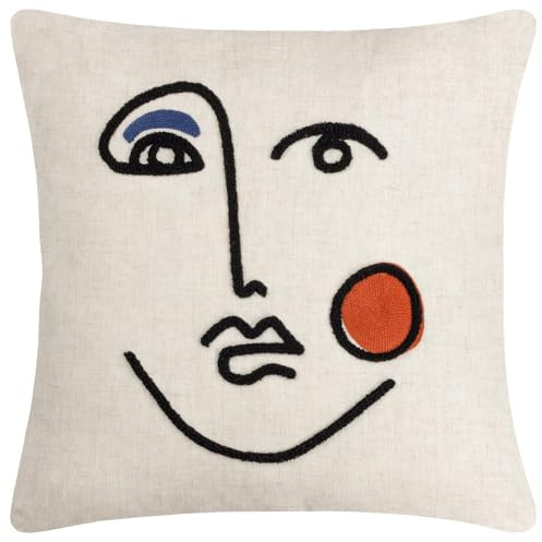 furn. Cleo Cushion Cover,Ginger/Navy,45 x 45cm